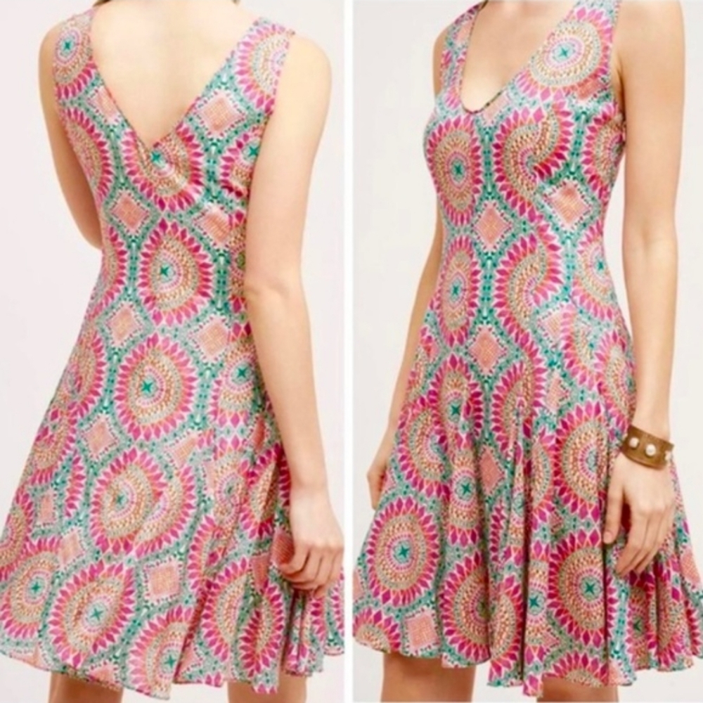 Anthropologie HD in Paris colorful tank dress Size 2 Great condition